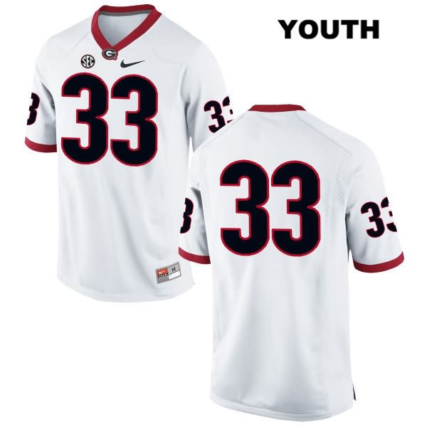 Georgia Bulldogs Youth Ian Donald-McIntyre #33 NCAA No Name Authentic White Nike Stitched College Football Jersey EIA1356IF